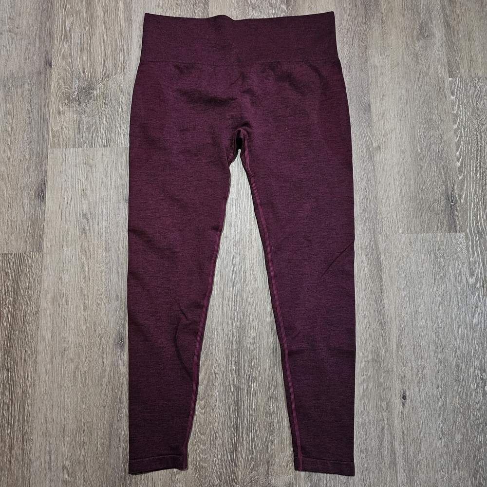Burgundy High-Waisted Leggings